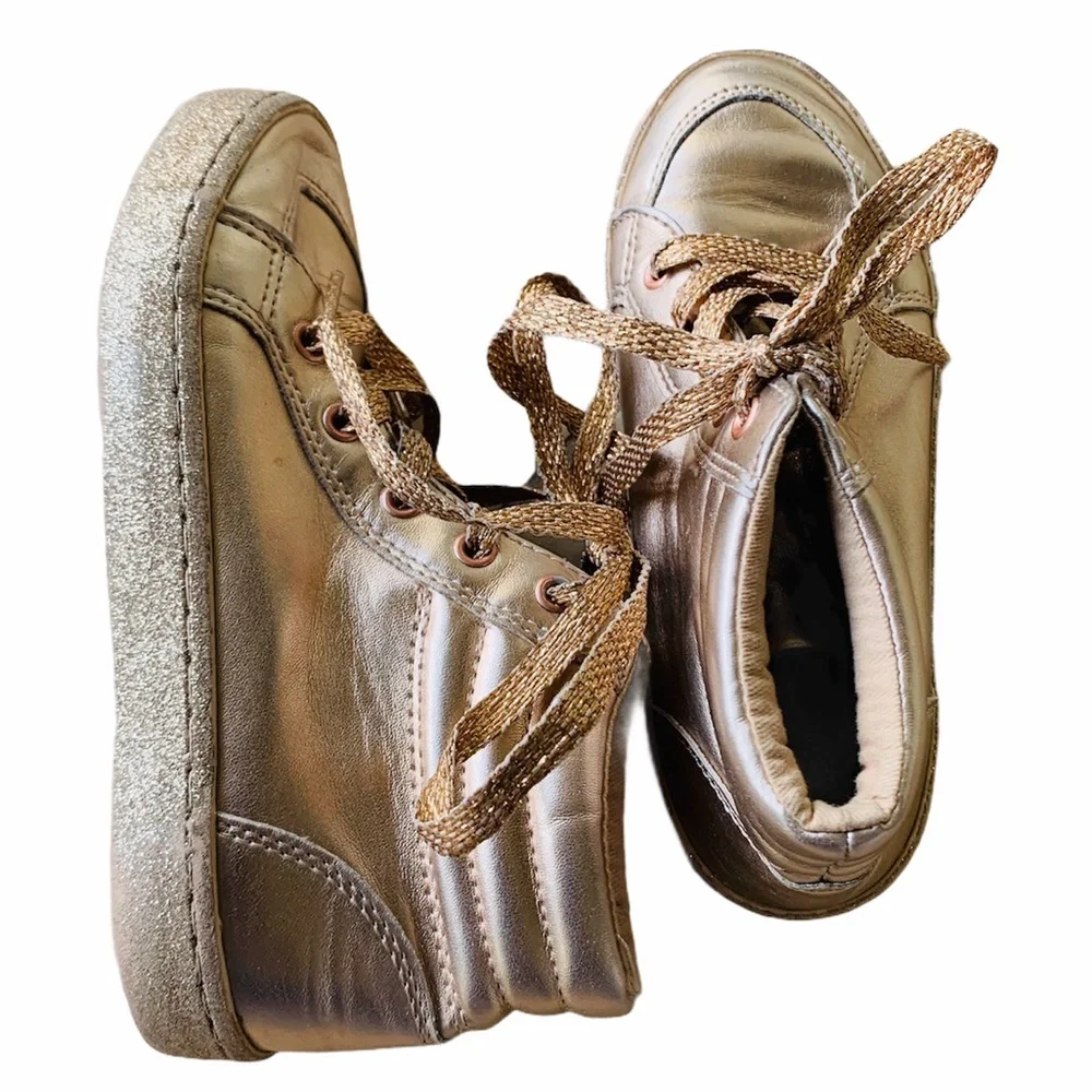 The Children’s Place Metallic Gold Hi Top Shoes